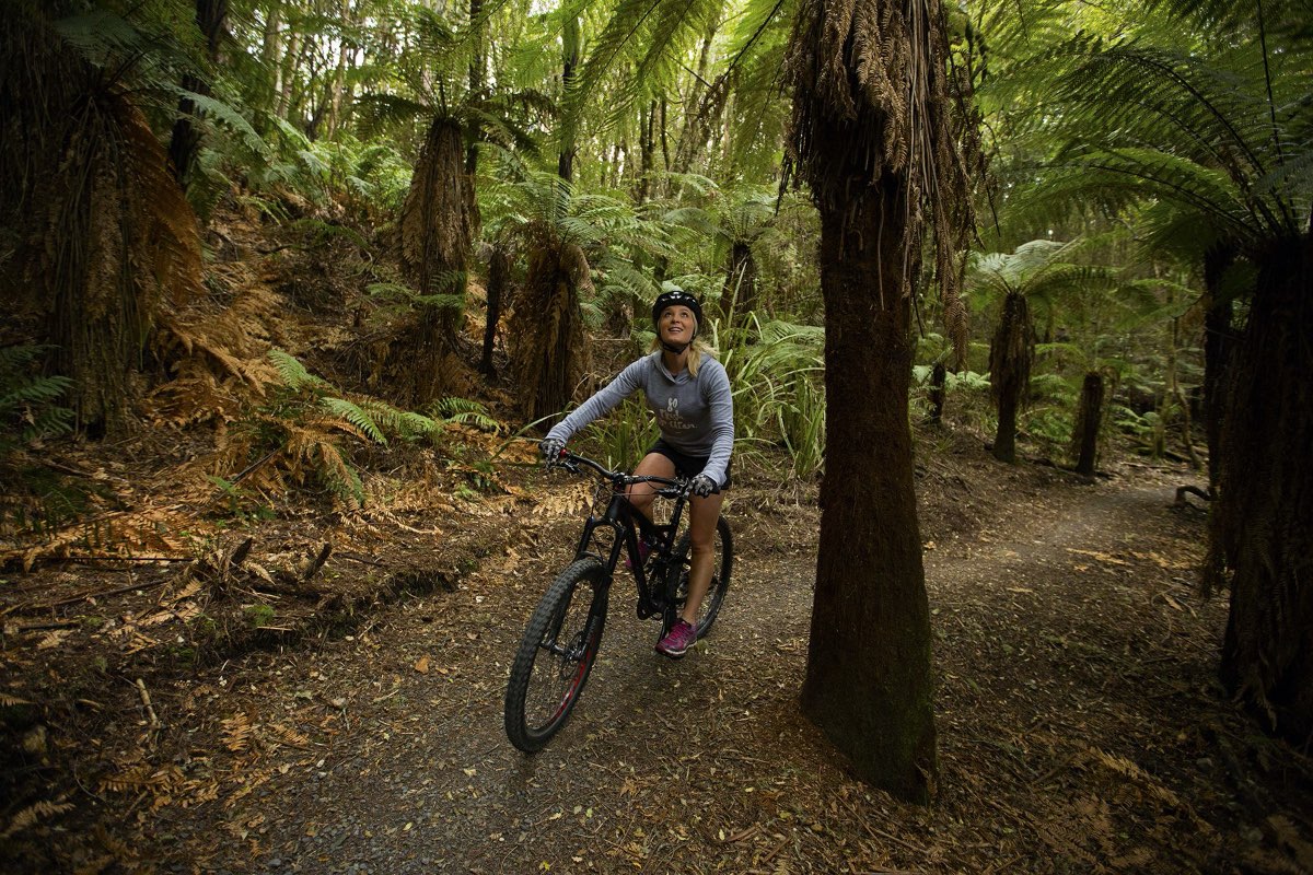 Guided Bike Adventure On The Tongariro River Trail In Taupo With Chirs Jolly Ourdoors