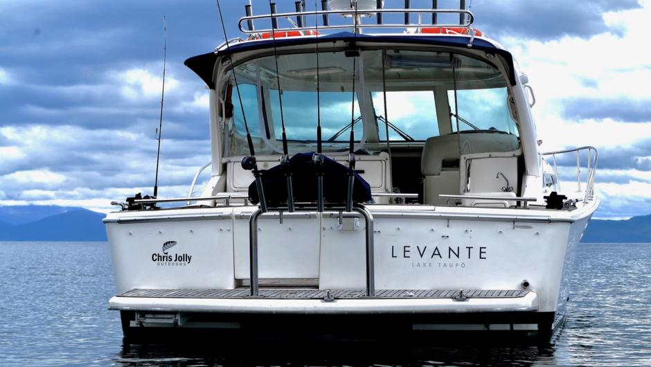 Levante charter boat for Chris Jolly On Lake Taupo